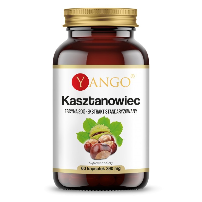 Kasztanowiec 20% escyny 60 kapsułek  YANGO Horse chestnut