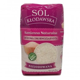 Sól Kłodawa różowa drobnoziarnista 1Kg  sól kłodawska