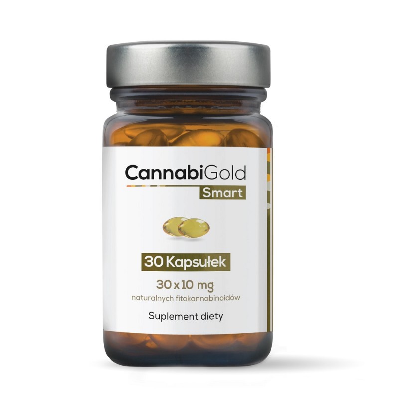 CannabiGold Smart 30 kapsułek (30 x 10 mg CBD) kannabinoidy terpeny flawonoidy olej z konopi ekstrakt z konopi włóknistych