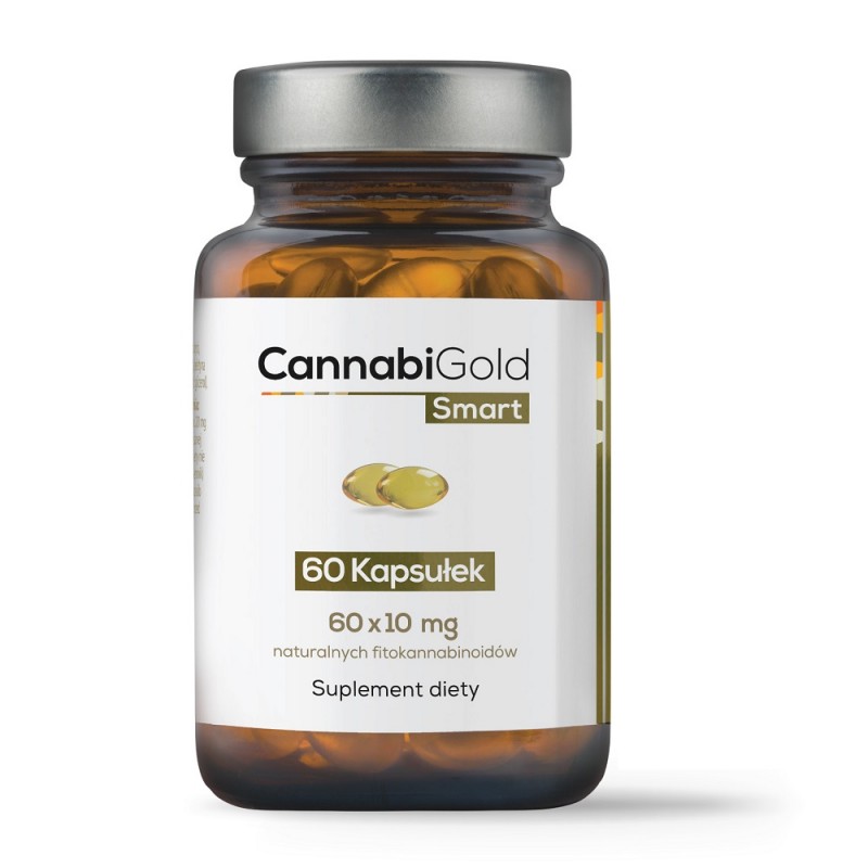 CannabiGold Smart 60 kapsułek (60 x 10 mg CBD) kannabinoidy terpeny flawonoidy olej z konopi ekstrakt z konopi włóknistych