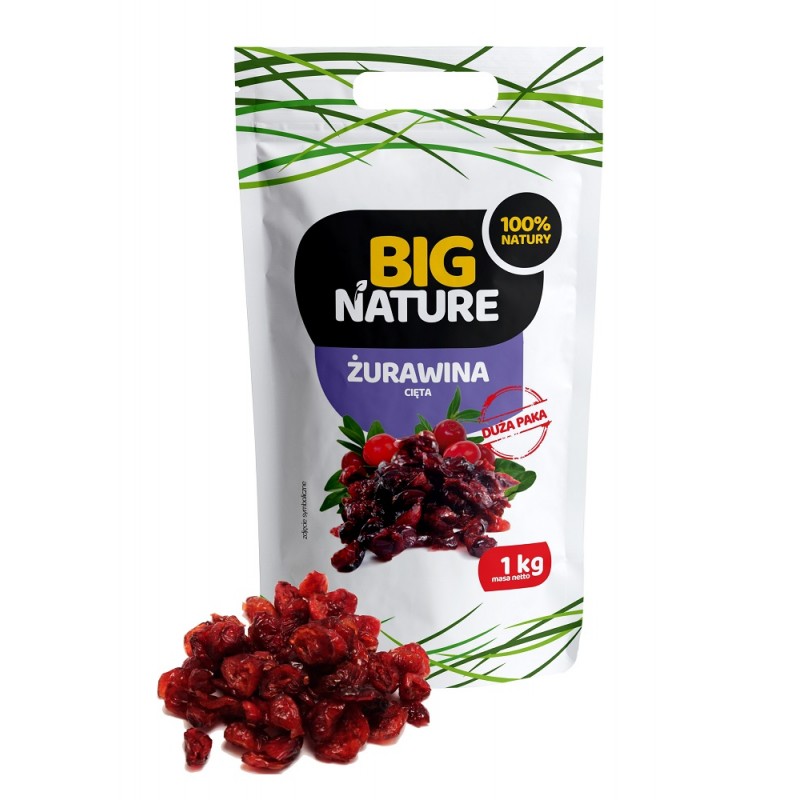 Żurawina cięta suszona 1kg Big Nature