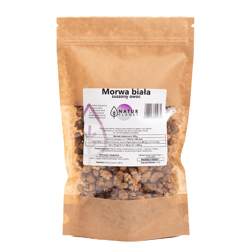 Morwa biała suszony owoc 1000g Natur Planet