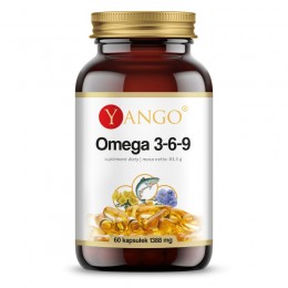 Omega 3-6-9 - 60 kapsułek olej rybi EPA DHA olej z wiesiołka d-alfa tokoferol