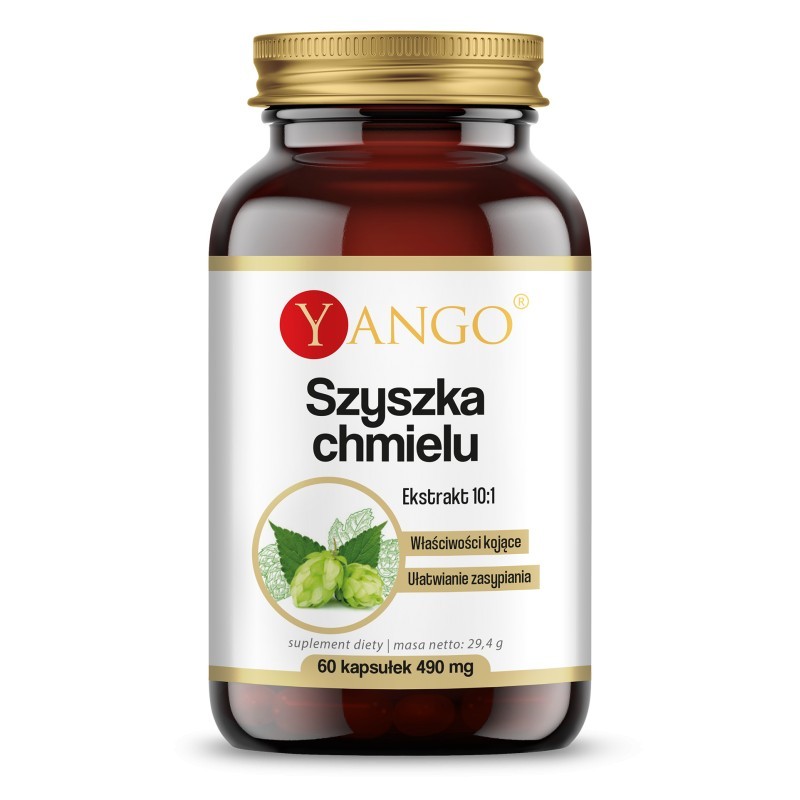 Szyszka chmielu 60 kaps. Yango Ekstrakt z szyszki chmielu Humulus lupulus