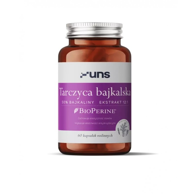 Tarczyca bajkalska 60 kaps. UNS bajkalinu BioPerine Scutellaria baicalensis georgi