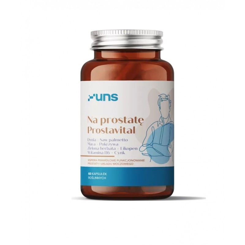 Na prostatę Prostavital 60 kaps. UNS dynia saw palmetto maca pokrzywa zielona herbata likopen wit. B6 cynk