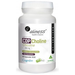 CDP Choline 250mg 60 kaps. Aliness cytydylo-5-difosfocholina cholina CDP Cognizin