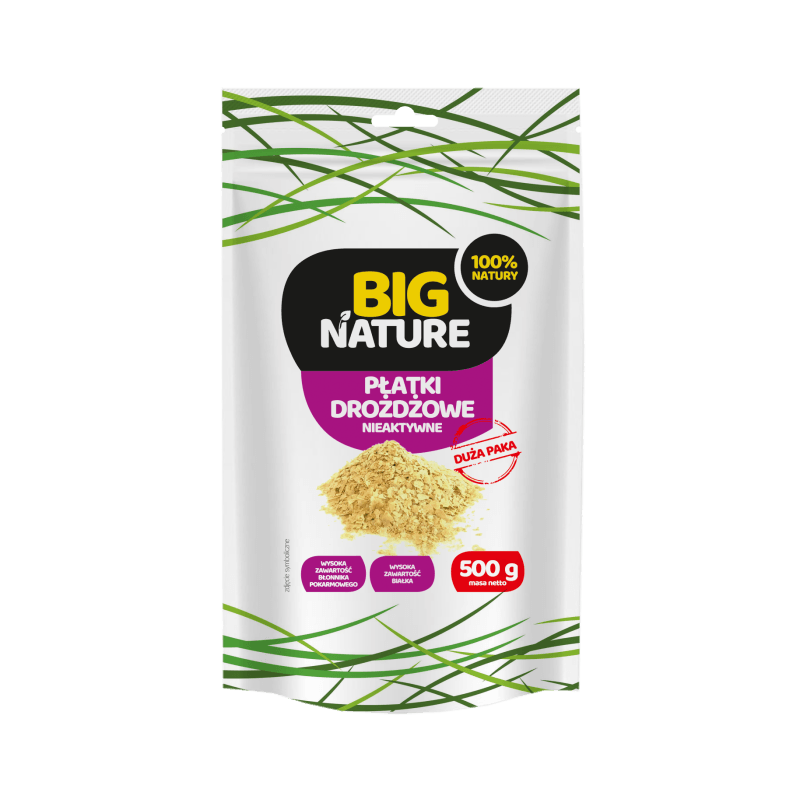 Płatki drożdżowe nieaktywne 500g  Big Nature