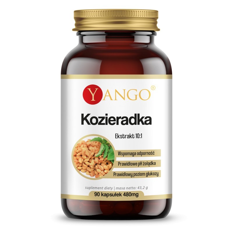 Kozieradka 90 kaps. Yango Kozieradka pospolita Trigonella foenum-graecum L.