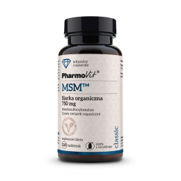 MSM siarka organiczna 750mg 120 tabletek PharmoVit MSM metylosulfonylometan zdrowie stawów