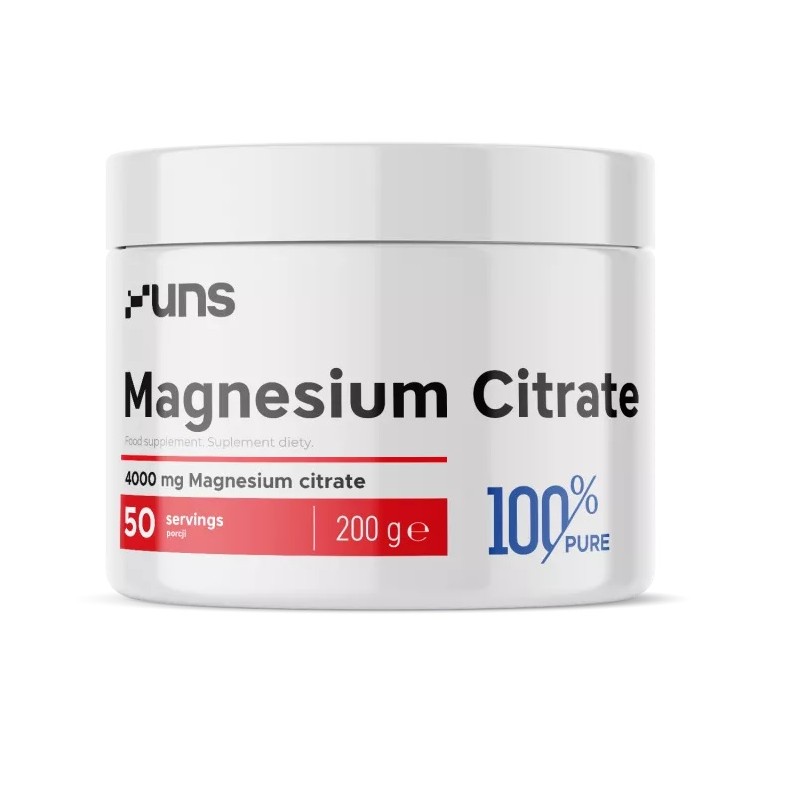 Magnesium Citrate 200g UNS cytrynian magnezu sole magnezowe kwasu cytrynowego magnez
