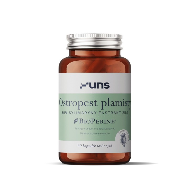 Ostropest plamisty 60 kaps. UNS sylimaryna BioPerine