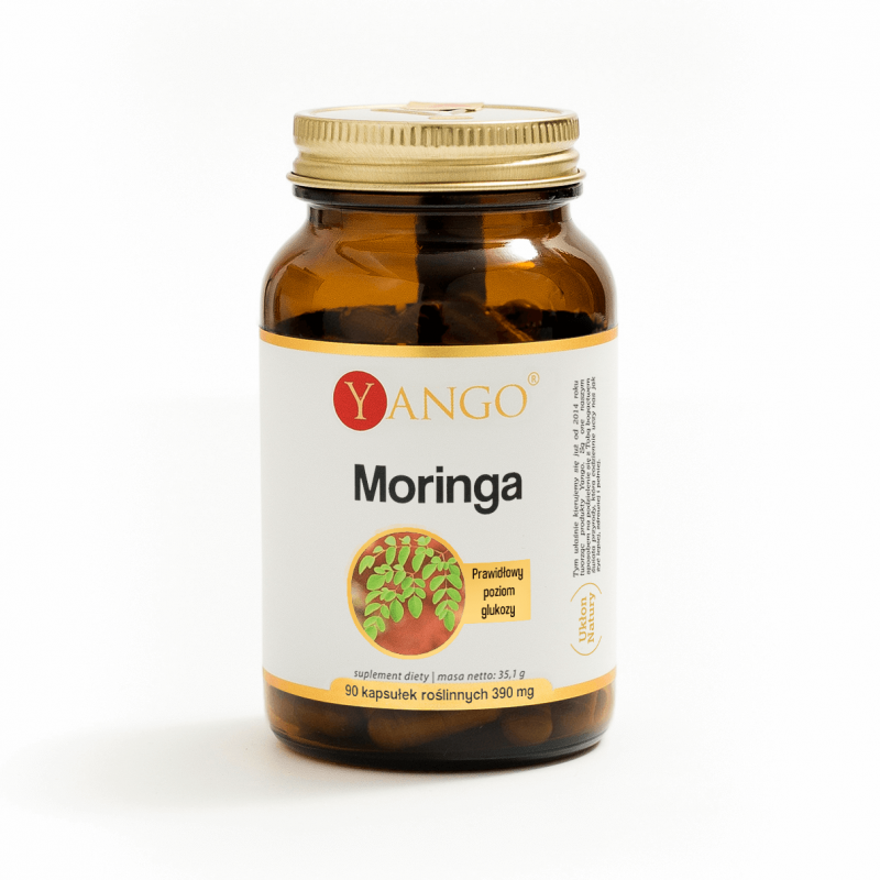 Moringa 90 kaps. Yango Sproszkowane liście moringi olejodajnej Moringa oleifera