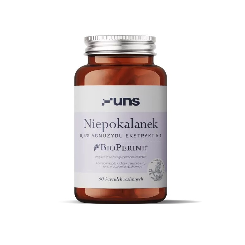 Niepokalanek 60 kaps. UNS BioPerine agnuzyd Vitex agnus-castus L.