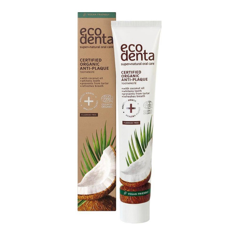 Pasta do zębów przeciw kamieniowi nazębnemu z olejkiem kokosowym i miętą 75 ml Ecodenta