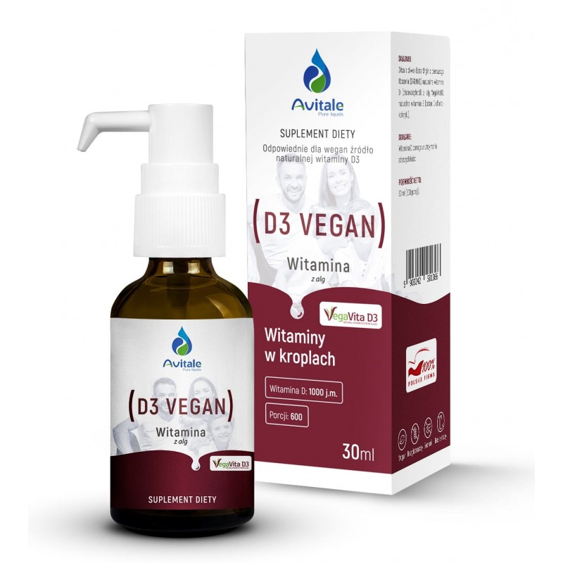Avitale Naturalna witamina D3 VEGAN 1000 j.m. 30 ml