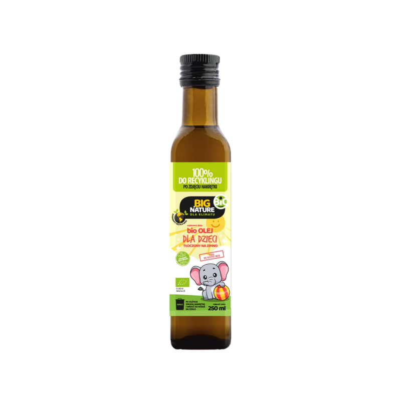 Olej bio dla dzieci 250ml Big Nature bio olej tłoczony na zimno olej rzepakowy olej słonecznikowy olej z pestek dyni