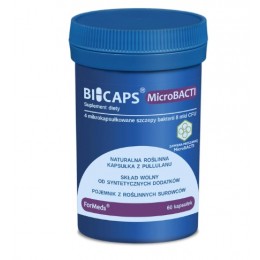 MicroBacti 60 kaps. Formeds kompozycja 4 mikrokapsułkowanych szczepów bakterii 8 mld CFU