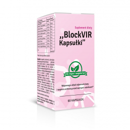 BlockVIR Kapsułki - 60 kaps. PCF tarczyca bajkalska Vilcacora kordyceps jeżówka oregano rdest czosnek szałwia traganek