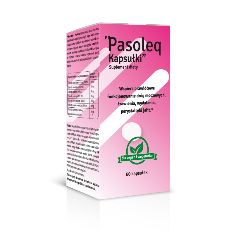 Pasoleq Kapsułki - 60 kaps. PCF orzech szary piołun goździk pestki dyni  prawoślaz