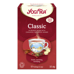 Yogi Tea Classic 17 sasz. Ajurwedyjska herbatka z przypraw korzennych cynamon imbir kardamon goździki pieprz czarny herbatka bio