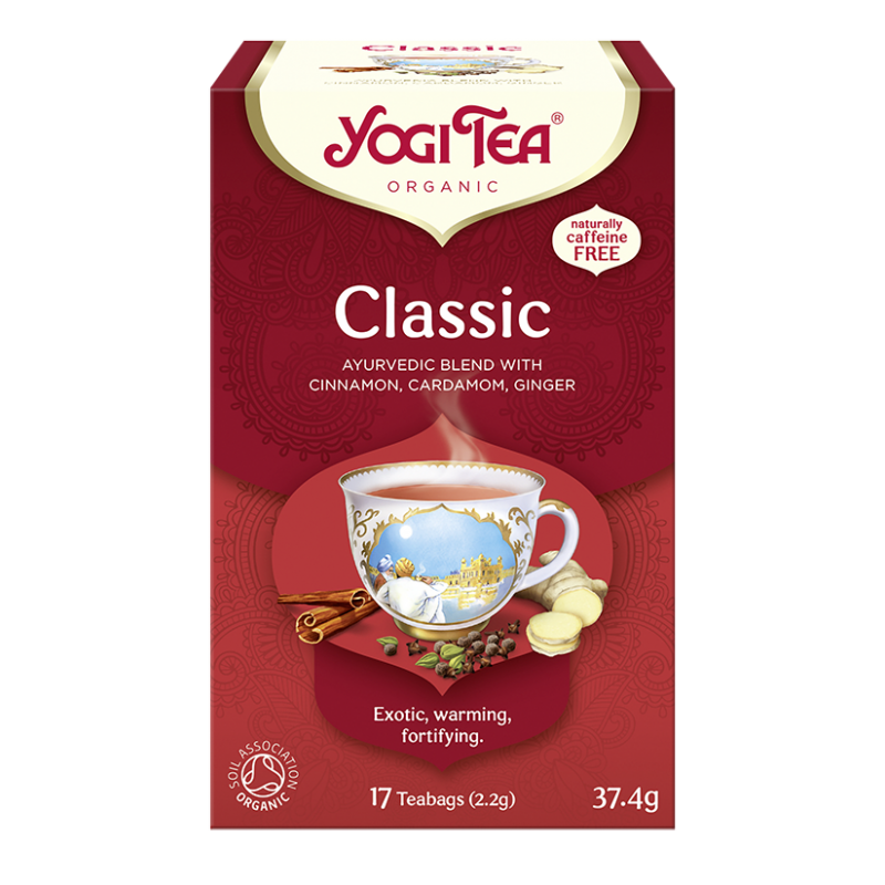 Yogi Tea Classic 17 sasz. Ajurwedyjska herbatka z przypraw korzennych cynamon imbir kardamon goździki pieprz czarny herbatka bio