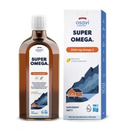 Super Omega 250ml Osavi omega-3 olej rybi kwas eikozapentaenowy kwas dokozaheksaenowy DHA EPA
