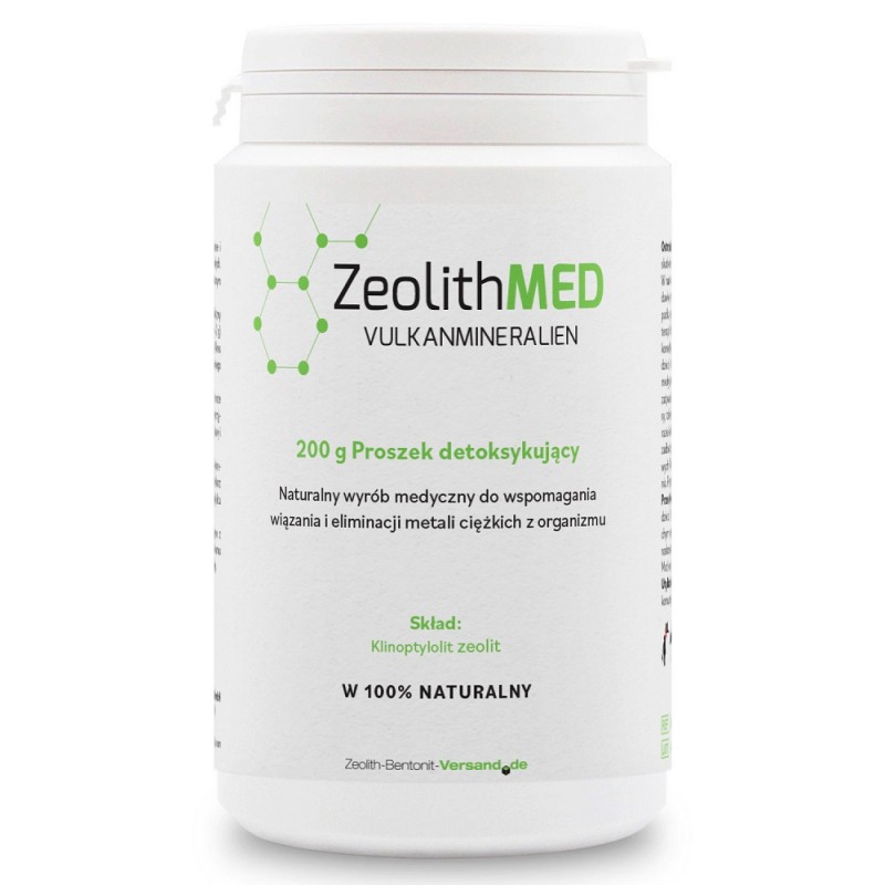 ZeolithMED 200g Proszek Detoksykujący Organizm z Metali Ciężkich Naturalny Wyrób Medyczny CE0477 Zeolit Klinoptylolit Detox