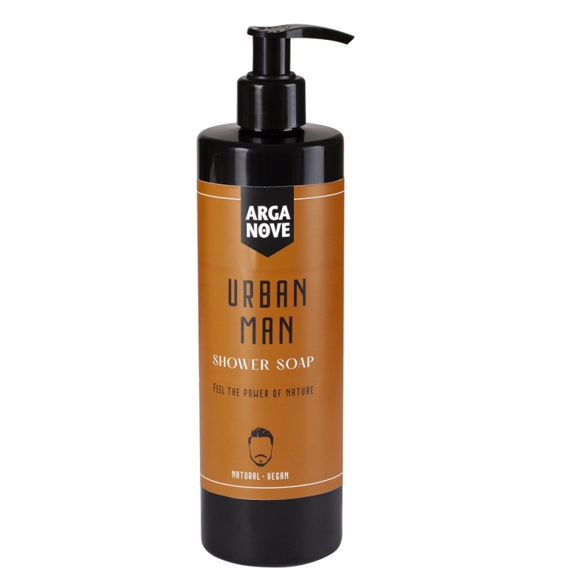 Mydło oliwne arganowe  dla mężczyzn pod prysznic 400ml ArgaNove ubran man shower soap