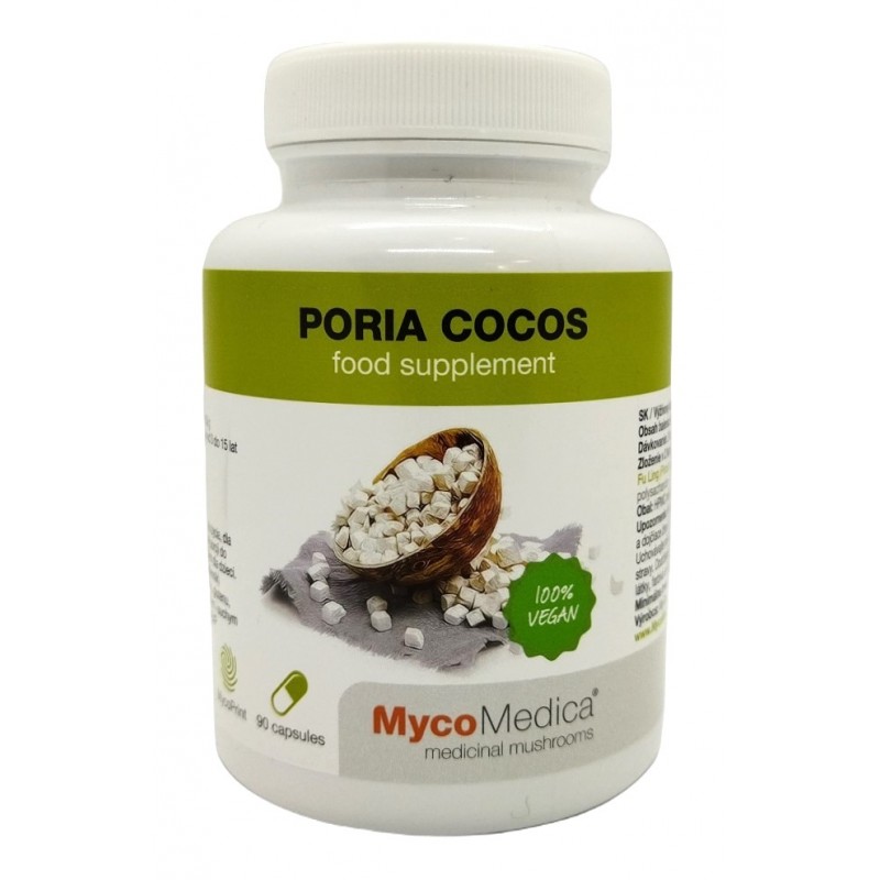Pornatka 90 kaps. 30% polisacharydów MycoMedica Poria cocos Skler. poriae