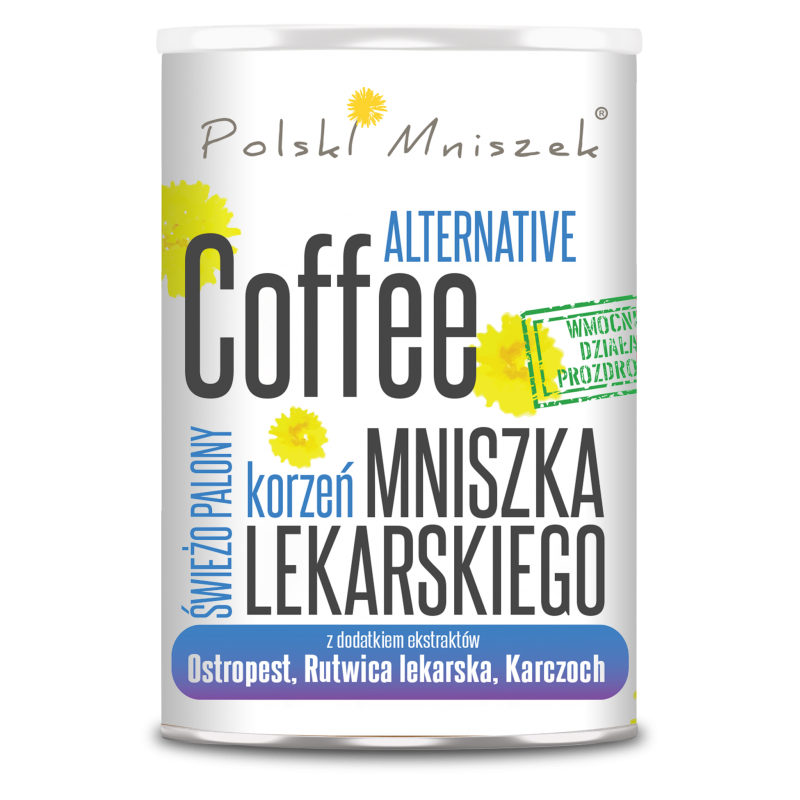 Kawa z korzenia mniszka lekarskiego z dodatkiem ekstraktów z rutwicy lekarskiej, karczocha i ostropestu 150g