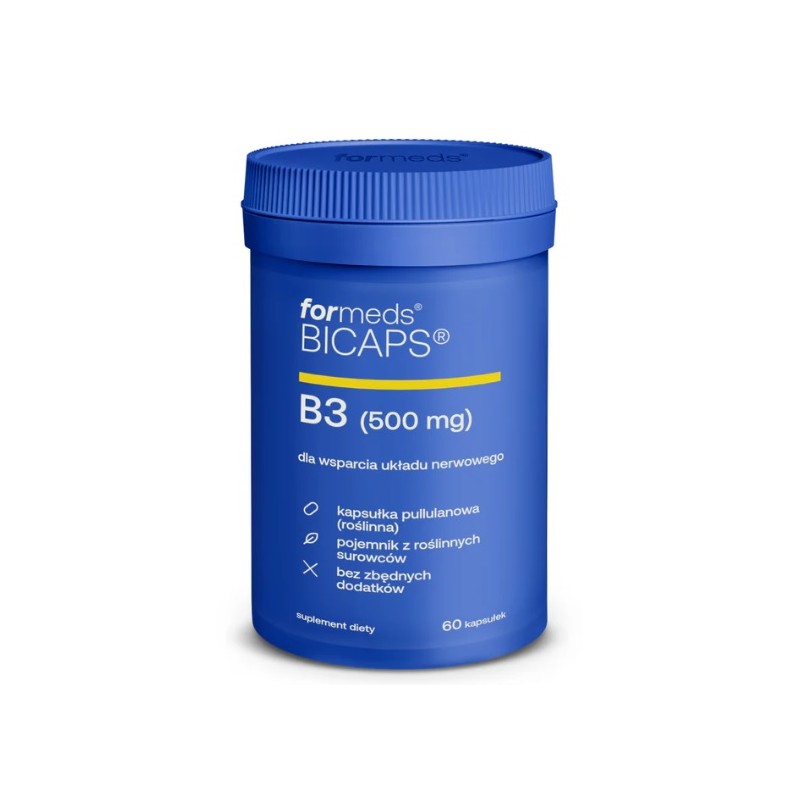 Witamina B3 - 60 kaps. Formeds niacyna amid kwasu nikotynowego