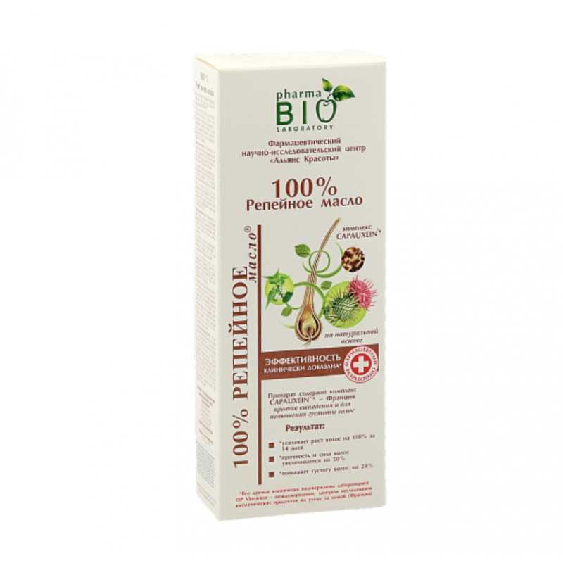 Olej łopianowy przeciw wypadaniu włosów 100ml Pharma Bio Laboratory łopian awokado palma sabałowa flawonoidy proteiny