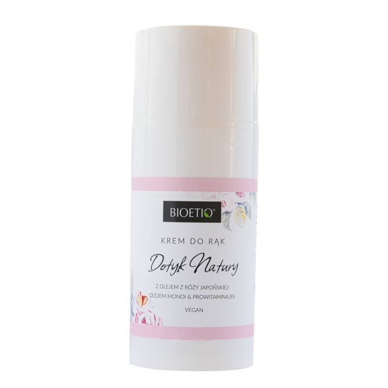 Krem do rąk Dotyk Natury 100ml Bioetiq olej z róży japońskiej olej monoi prowitamina B5
