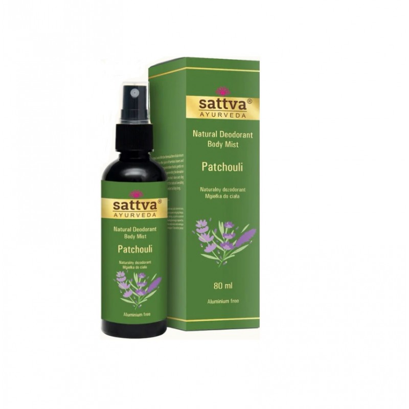 Naturalny dezodorant mgiełka do ciała Patchouli 80ml Sattva Ayurveda