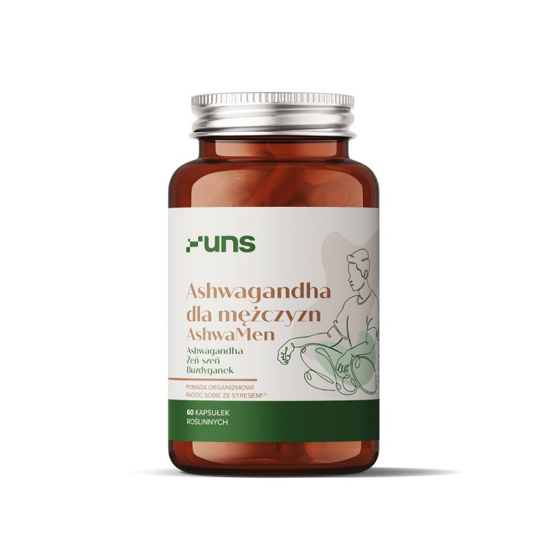 Ashwagandha dla mężczyzn AshwaMen 60 kaps. UNS ashwagandha żeń-szeń buzdyganek