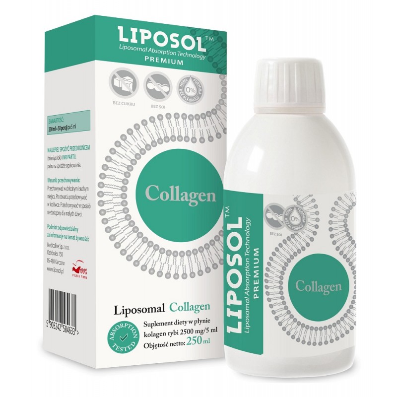 Liposol Collagen 250ml Medicaline kolagen rybi kolagen z dzikiego dorsza