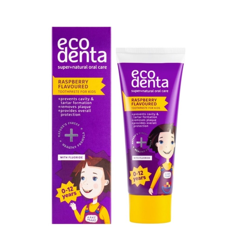 Pasta do zębów dla dzieci o smaku malinowym 75ml Ecodenta