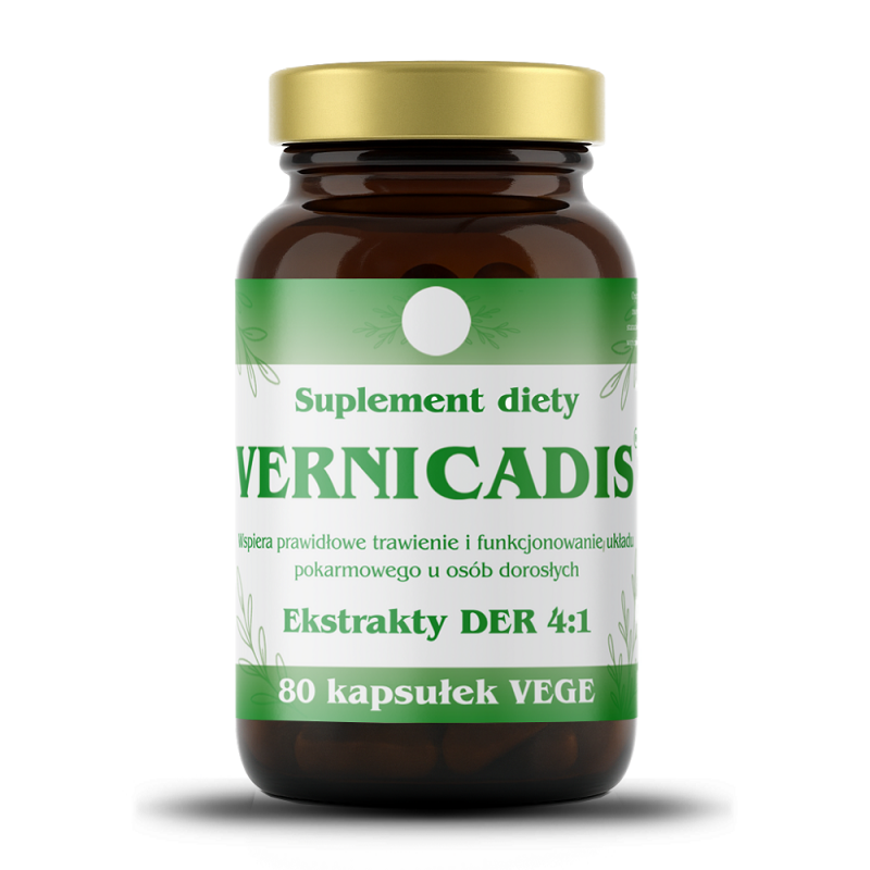 Vernicadis 80 kaps. NaturaGo mięta pieprzowa kminiek mniszek lekarski tymianek dziurawiec