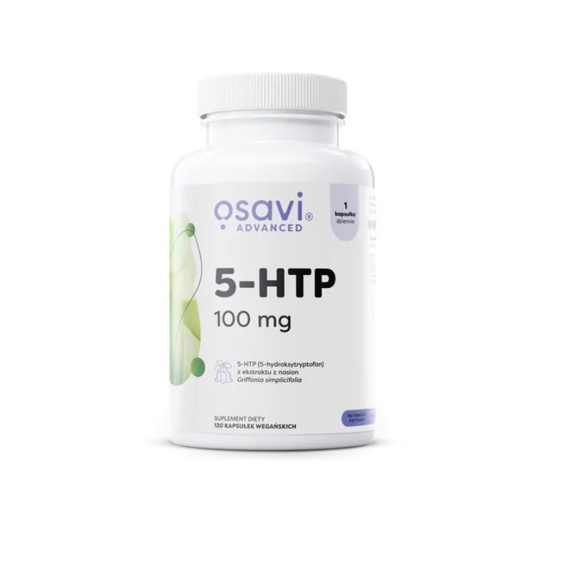 5-HTP 120 kaps. Osavi ekstrakt z nasion czarnej fasoli Griffonia simplicifolia 5-hydroksytryptofan