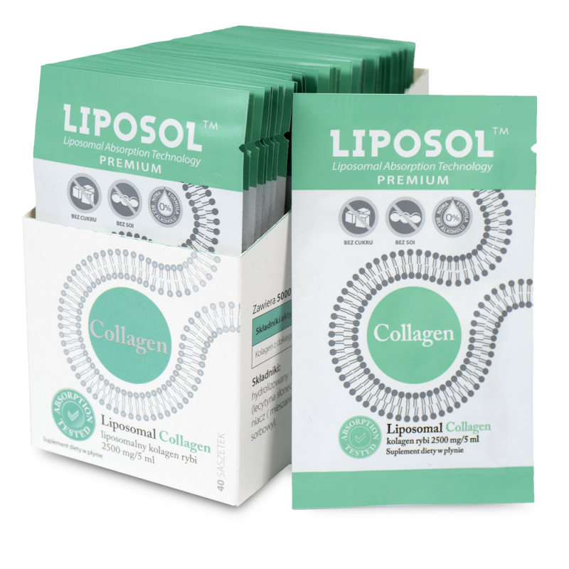 Liposol Collagen 40 saszetek Medicaline liposomalny kolagen rybi kolagen z dzikiego dorsza