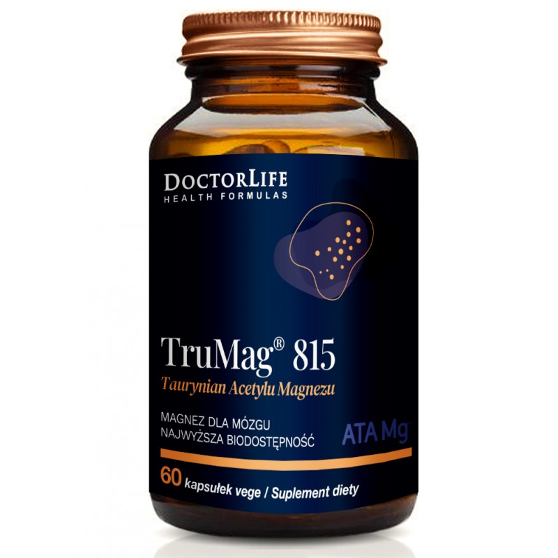 TruMag 815 Taurynian Acetylu Magnezu 60 kaps. DoctorLife magnez