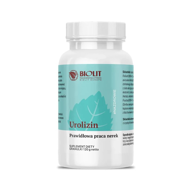 Urolizin 120g Biolit praca nerek ekstrakt z liści brzozy Betula alba Folium ziela rdestu ptasiego Polygonum aviculare Herba