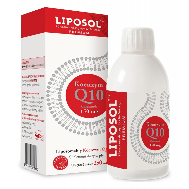 Liposol Koenzym Q10 - 250ml Medicaline lipowomalny koenzym Q10 UbiquinoN