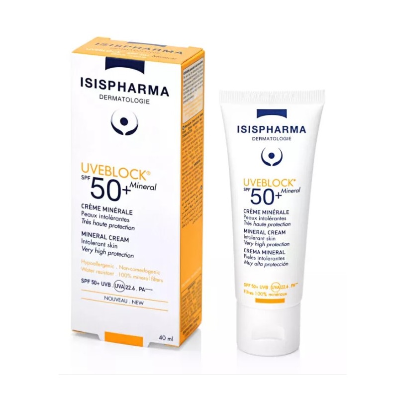 Uveblock Krem mineralny SPF50+ 40ml Isispharma