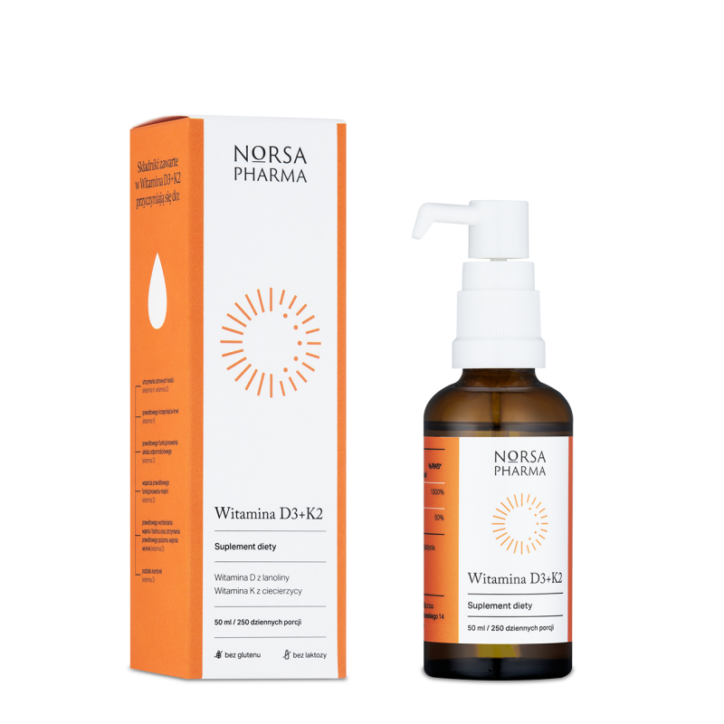 Witamina D3 + K2 - 50ml Norsa Pharma cholekalcyferol menachinon
