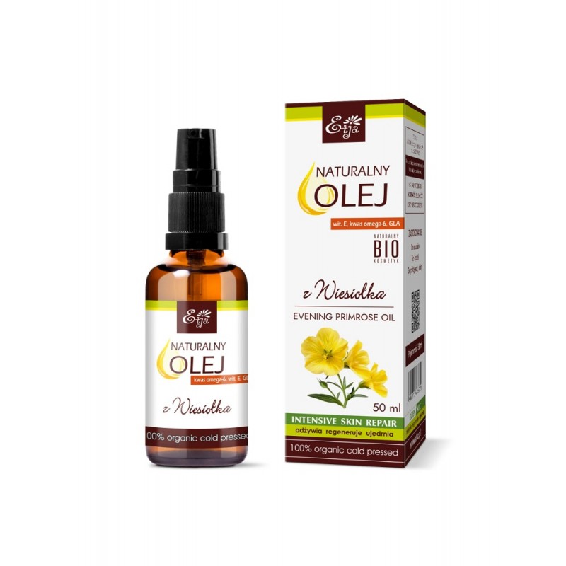 Olej z wiesiołka naturalny 50ml Etja witamina E kwas Omega-6 GLA  wiesiołek Oenothera