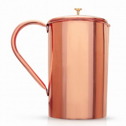 Dzbanek miedziany gładki na wodę 1250ml Sattva Ayurveda