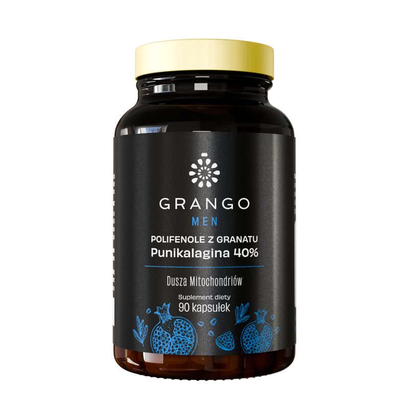 Grango MEN polifenole z granatu 90 kaps. Grango granat lubczyk cytrynian cynku