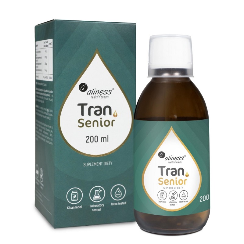 Tran Senior 200 ml Aliness olej z wątroby dorsza EPA DHA witamina D3